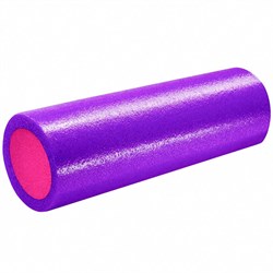 B31511-7 Ролик для йоги полнотелый 2-х цветный (фиолетово/розовый) 45х15см.
