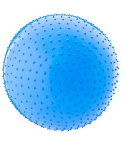 Мяч гимнастический массажный GB-301 65 см, антивзрыв, синий - фото 26523