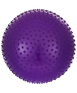 Мяч гимнастический массажный GB-301 65 см, антивзрыв, фиолетовый - фото 26524