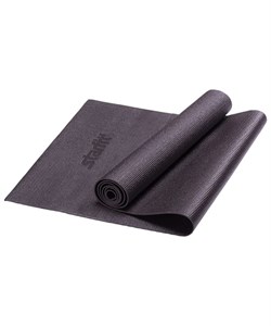 Коврик для йоги FM-101, PVC, 173x61x0,3 см, черный - фото 26789