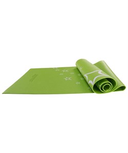 Коврик для йоги FM-102, PVC, 173x61x0,3 см, с рисунком, зеленый - фото 26811