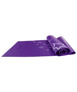 Коврик для йоги FM-102, PVC, 173x61x0,4 см, с рисунком, фиолетовый - фото 26817