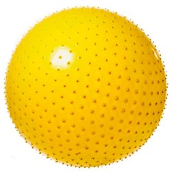 FBM-55-1 Мяч гимнастический Anti-Burst массажный 55 см (желтый) - фото 26948