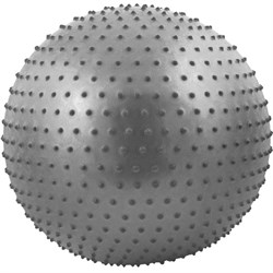 FBM-55-7 Мяч гимнастический Anti-Burst массажный 55 см (серый) - фото 26954