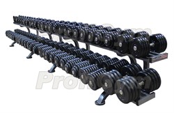 ГП-012 Обрезиненный гантельный ряд  от 11 до 81 кг с шагом 2,5 кг - фото 28907