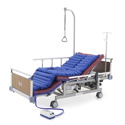 Кровать электрическая Med-Mos DB-11А (МЕ-5248Н-01) Алюм. с боковым переворачиванием, туалетным устройством и функцией «кардиокресло» - фото 33229