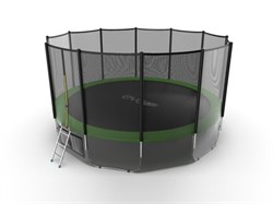 EVO JUMP External 16ft + Lower net Батут с внешней сеткой диаметр 16ft зеленый + нижняя сеть - фото 34596