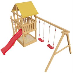 Детский игровой комплекс деревянный 5-й Элемент с качелями для дачи - фото 34704