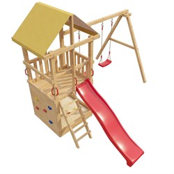 Детский игровой комплекс деревянный 6-й Элемент с качелью для дачи - фото 34707