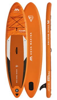 Надувная SUP-доска Aqua Marina Fusion 10'10" 2021 с насосом, веслом и страховочным лишем - фото 38066