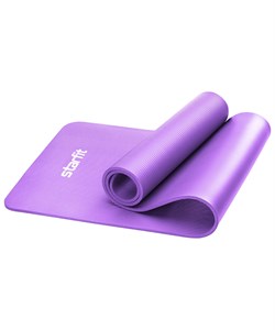 Коврик для йоги и фитнеса FM-301, NBR, 183x58x1,0 см, фиолетовый пастель - фото 38471