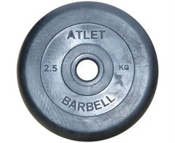 Диск обрезиненный BARBELL ATLET 2,5 кг / диаметр 31 мм - фото 67353