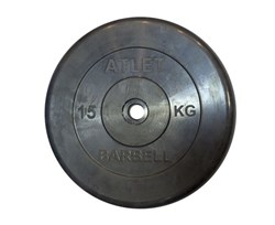 Диск обрезиненный BARBELL ATLET 15 кг / диаметр 31 мм - фото 67372