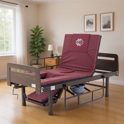 Кровать механическая Med-Mos E-49 (ЛДСП венге) с туалетным устройством и функцией «кардиокресло» - фото 75256