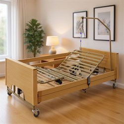 Кровать электрическая Med-Mos YG-1 (ЛДСП светлое дерево) ширина ложемента 120 см - фото 75832