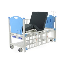 Медицинская механическая функциональная детская кровать Тип 4 Вариант 4.1 DM-2218S-01 в комплекте с ППУ матрасом - фото 76211