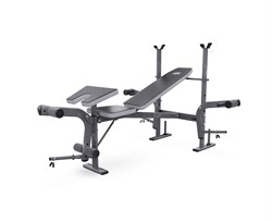 Скамья со стойками под штангу DFC D703 PRO с партой для бицепса - фото 78706
