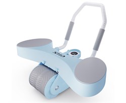 Тренажёр для пресса AB Roller SND голубой с ковриком 34 х 17 x 0.6 cм - фото 79150