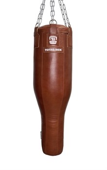 Мешок боксерский набивной Гильза малая TOTALBOX кожа 35*120-45 корич - фото 85212