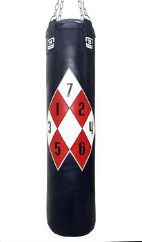 Мешок боксерский набивной С разметкой TOTALBOX кожа 30*120-45 синий - фото 85214