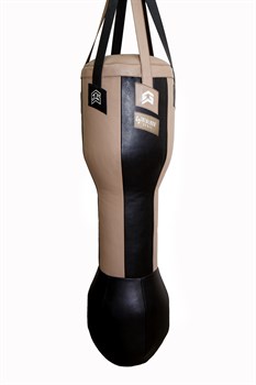 Мешок боксерский набивной SPACE TOTALBOX кожа 45/25*150-50 черн/беж - фото 85356