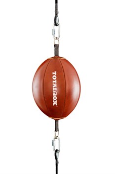 Груша боксерская пневматическая На растяжках TOTALBOX, кожа коричневый - фото 85390