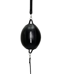 Груша боксерская набивная На растяжках TOTALBOX кожа черный - фото 85485