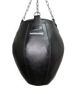 Груша боксерская набивная Бочка малая TOTALBOX кожа 35/50*70-25 черн - фото 85520