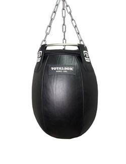 Груша боксерский гелевая AEROGEL TOTALBOX кожа 25/38*50-27 черн - фото 85525