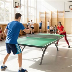 Антивандальный теннисный стол UNIX Line 14 mm SMC зеленый, серый - фото 88126