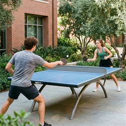 Антивандальный теннисный стол UNIX Line 14 mm SMC синий, серый - фото 88128