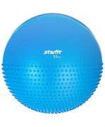Мяч гимнастический полумассажный GB-201 55 см, антивзрыв, синий