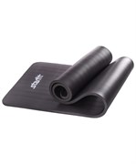 Коврик для йоги FM-301, NBR, 183x58x1,5 см, черный