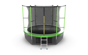 EVO JUMP Internal 10ft Green + Lower net Батут с внутренней сеткой и лестницей диаметр 10ft зеленый + нижняя сеть