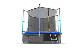 EVO JUMP Internal 10ft Blue + Lower net Батут с внутренней сеткой и лестницей диаметр 10ft синий + нижняя сеть