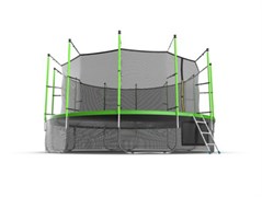 Батут EVO JUMP Internal 16ft Green + Lower net с внутренней сеткой и лестницей диаметр 16ft зеленый + нижняя сеть