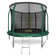 Батут ARLAND премиум 10FT с внутренней страховочной сеткой и лестницей (Dark green)