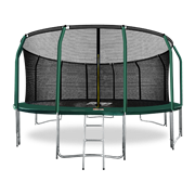 Батут ARLAND премиум 16FT с внутренней страховочной сеткой и лестницей (Dark green)