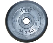 Диск обрезиненный BARBELL ATLET 2,5 кг / диаметр 26 мм