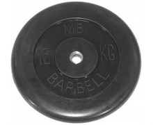 Диск обрезиненный BARBELL MB (металлическая втулка) 15 кг / диаметр 31 мм