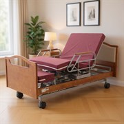 Кровать электрическая Med-Mos DB-2B с поворотным креслом в правую сторону (коричневый) с регулировкой высоты Кровать электрическая Med-Mos DB-2B с поворотным креслом в правую сторону (коричневый) с регулировкой высоты