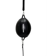 Груша боксерская набивная На растяжках TOTALBOX кожа черный