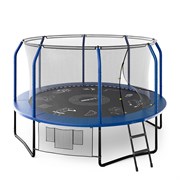 Батут UNIX Line Премиальный с играми / Supreme Game 12 ft (366 см) синий