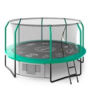 Батут UNIX Line Премиальный с играми / Supreme Game 14 ft (427 см) зеленый