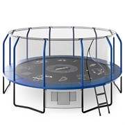 Батут UNIX Line Премиальный с играми / Supreme Game 16 ft (488 см) синий