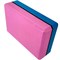 E29313-2 Йога блок полумягкий 2-х цветный (синий-розовый) 223х150х76мм., из вспененного ЭВА - фото 22097