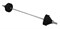 Штанга тренировочная 182,5кг с грифом 50мм, длиной 2,2м, обрезиненные диски - фото 28939