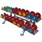 Обрезиненный цветной гантельный ряд  от 11 до 31 кг с шагом 2.5 кг - фото 29409
