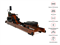 Гребной тренажер UNIXFIT Wood Rower Dark - фото 40571